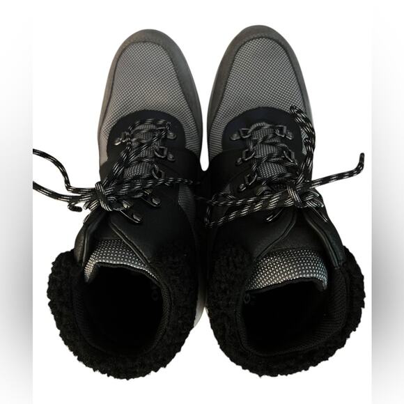 NWOT GEOX Braies Faux Fur Hiker Boot in Dark Grey – Sz 10.5 - Picture 6 of 7